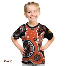Custom Text and Number Perth Scorchers T Shirt KID Australia Cricket BBL Aboriginal