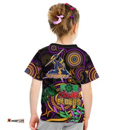 Storm Rugby Aboriginal Art Kid T Shirt NAIDOC Indigenous Tribal