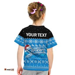 Custom Personalised Adelaide Strikers Cricket T Shirt KID Aboriginal Merry Christmas