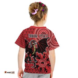 Personalised Dragons NAIDOC Week 2024 Kid T Shirt Aboriginal Fire Burning Sparks