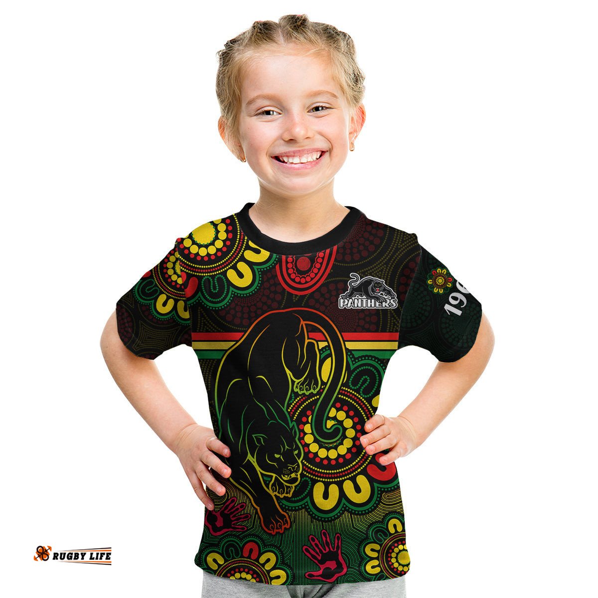 NRL Penrith Panthers Rugby Kid T Shirt Panthers 1966 Aboriginal Panthers 1966 Aboriginal