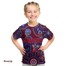 Personalised Demons NAIDOC Week 2024 Kid T Shirt Aussie Aboriginal Art