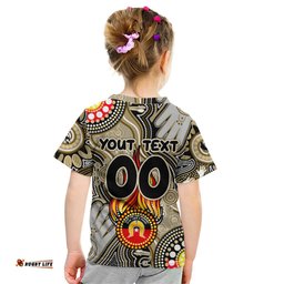 Personalised NAIDOC Week 2024 Collingwood Magpies Kid T Shirt Australian Aboriginal Hand Painting