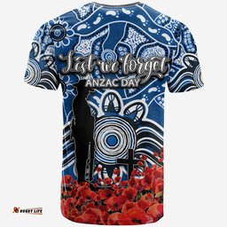 Canterbury-Bankstown Bulldogs T Shirt KID Anzac Day Poppy Flowers With Aboriginal