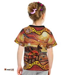 Northern Territory Uluru Kid T Shirt Ayers Rock Kangaroo Aboriginal Art