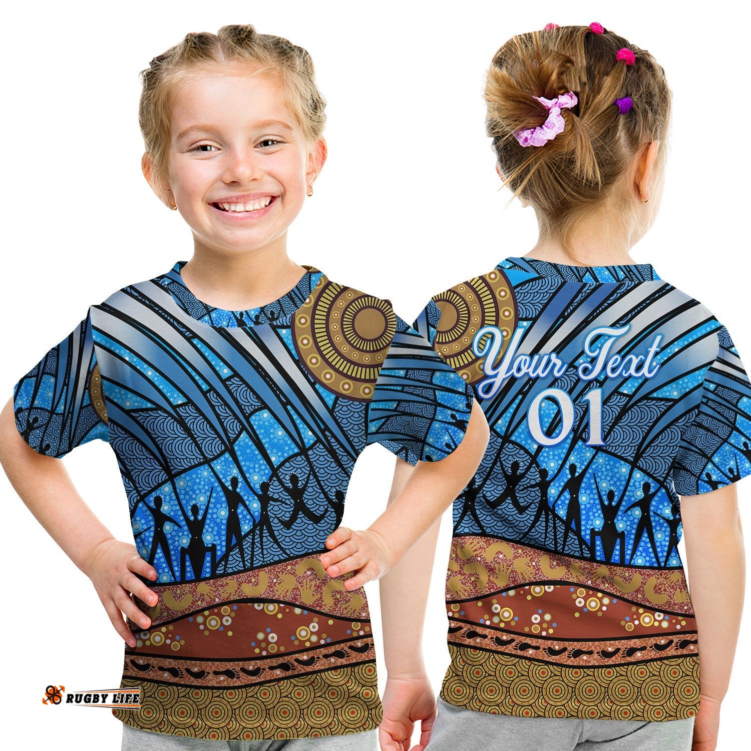 Custom Personalised Aboriginal NAIDOC Indigenous People T Shirt KID