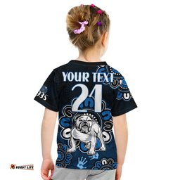Custom Personalised NRL Canterbury-Bankstown Bulldogs Rugby Berries 1935 Aboriginal No2 Kid T Shirt