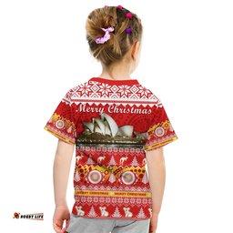 Australia T Shirt KID Sydney Opera House Aboriginal Art Merry Christmas