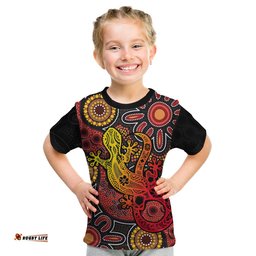 Custom PersonalisedAboriginal Lizard T Shirt KID