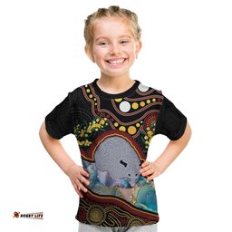 Australia Possum Kid T Shirt Aboriginal Art Mix Aussie Opal