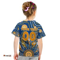 Personalised Eagles NAIDOC Week 2024 Kid T Shirt Aussie Aboriginal Art