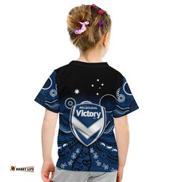 Melbourne Victory Football T Shirt KID Aboriginal Art