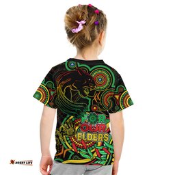 Panthers Rugby Aboriginal Art Kid T Shirt NAIDOC Indigenous Tribal