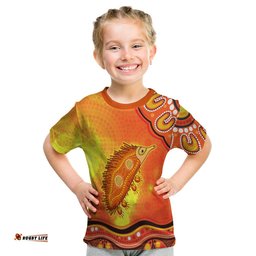Echidna Aboriginal T Shirt KID Australian Animal