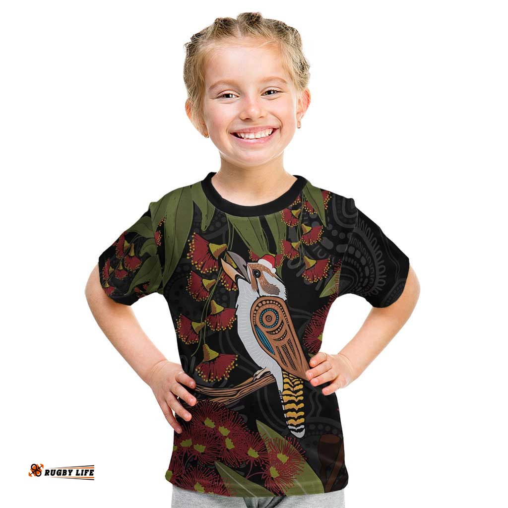 Australia Indigenous Christmas Kid T Shirt Kookaburra Aboriginal