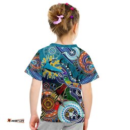 Personalised Sharks NAIDOC Week 2024 Kid T Shirt Australia Aboriginal Dot Painting