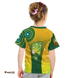 Custom Personalised Cricket Australia T Shirt KID Unique Aboriginal