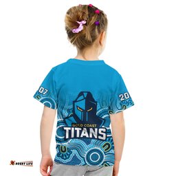Titans Rugby T Shirt KID Gold Coast 2007 Aboriginal Art