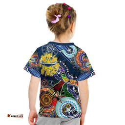 Personalised Cowboys NAIDOC Week 2024 Kid T Shirt Australia Aboriginal Dot Painting