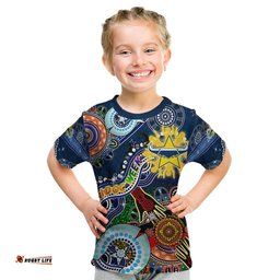 Personalised Cowboys NAIDOC Week 2024 Kid T Shirt Australia Aboriginal Dot Painting
