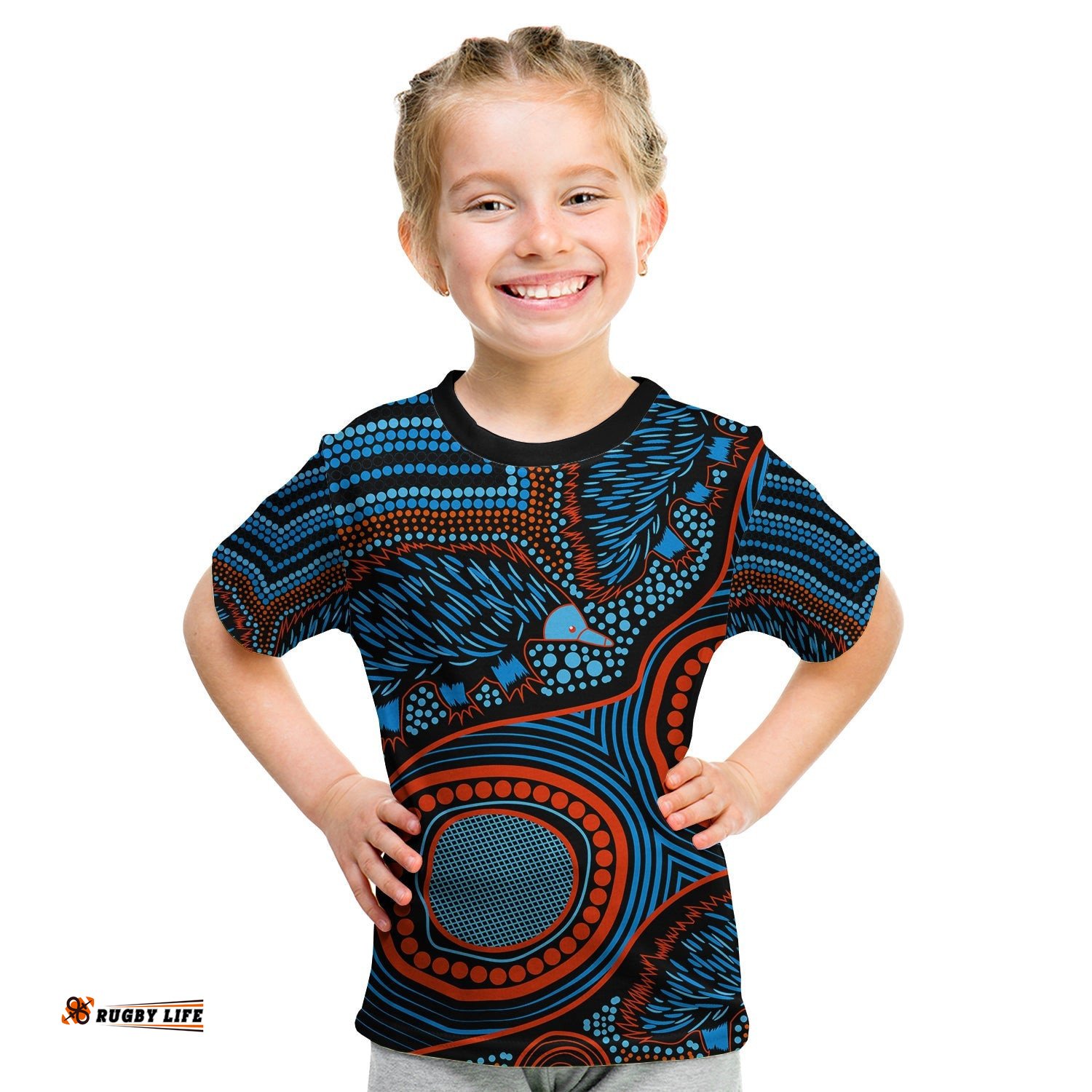 Echidna Aboriginal T Shirt KID Style No.3