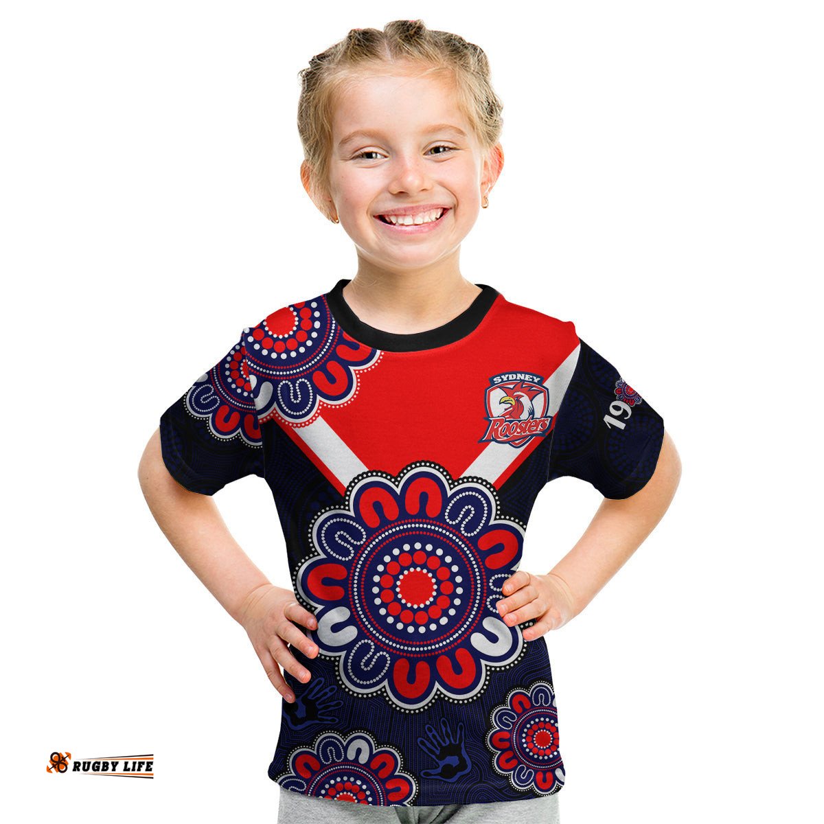 NRL Sydney Roosters Rugby 1908 Aboriginal Kid T Shirt
