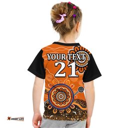 Custom Personalised Perth Scorchers Kid T Shirt Cricket Indigenous Aboriginal