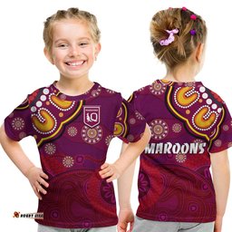 Queensland Maroons Aboriginal T Shirt KID Indigenous Vibes