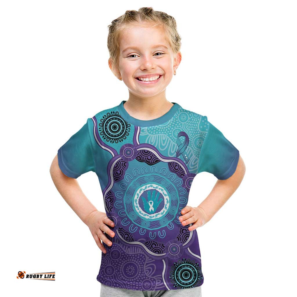Australia Indigenous Kid T Shirt Suicide Prevention Month Ribbon Aboriginal Art