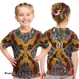 Custom Personalised Aboriginal Art Special Vibes T Shirt KID Indigenous