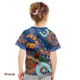 Custom NAIDOC Week 2024 Adelaide Crows Kid T Shirt Australia Aboriginal Dot Painting