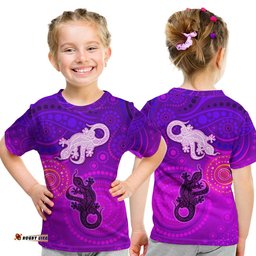 Aboriginal Art Lizards T Shirt KID Indigenous Unique Vibes
