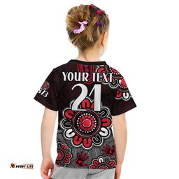Custom Personalised AFL St Kilda Saints 1873 Aboriginal Kid T Shirt