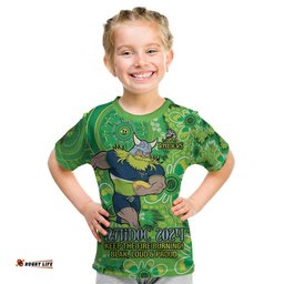 Personalised Raiders NAIDOC Week 2024 Kid T Shirt Aboriginal Fire Burning Sparks