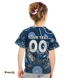 Personalised Blues NAIDOC Week 2024 Kid T Shirt Aussie Aboriginal Art