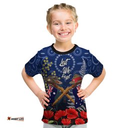 Anzac Kid T Shirt Australia Aboriginal Mix New Zealand Slouch Hats