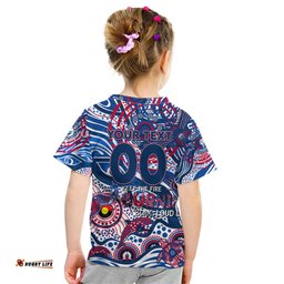 Custom NAIDOC Week 2024 Bulldogs Kid T Shirt Aboriginal Animals Keep The Fire Burning