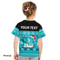 Custom Personalised Brisbane Heat Cricket T Shirt KID Aboriginal Merry Christmas