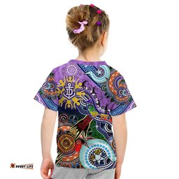 Custom NAIDOC Week 2024 Fremantle Dockers Freo Kid T Shirt Australia Aboriginal Dot Painting