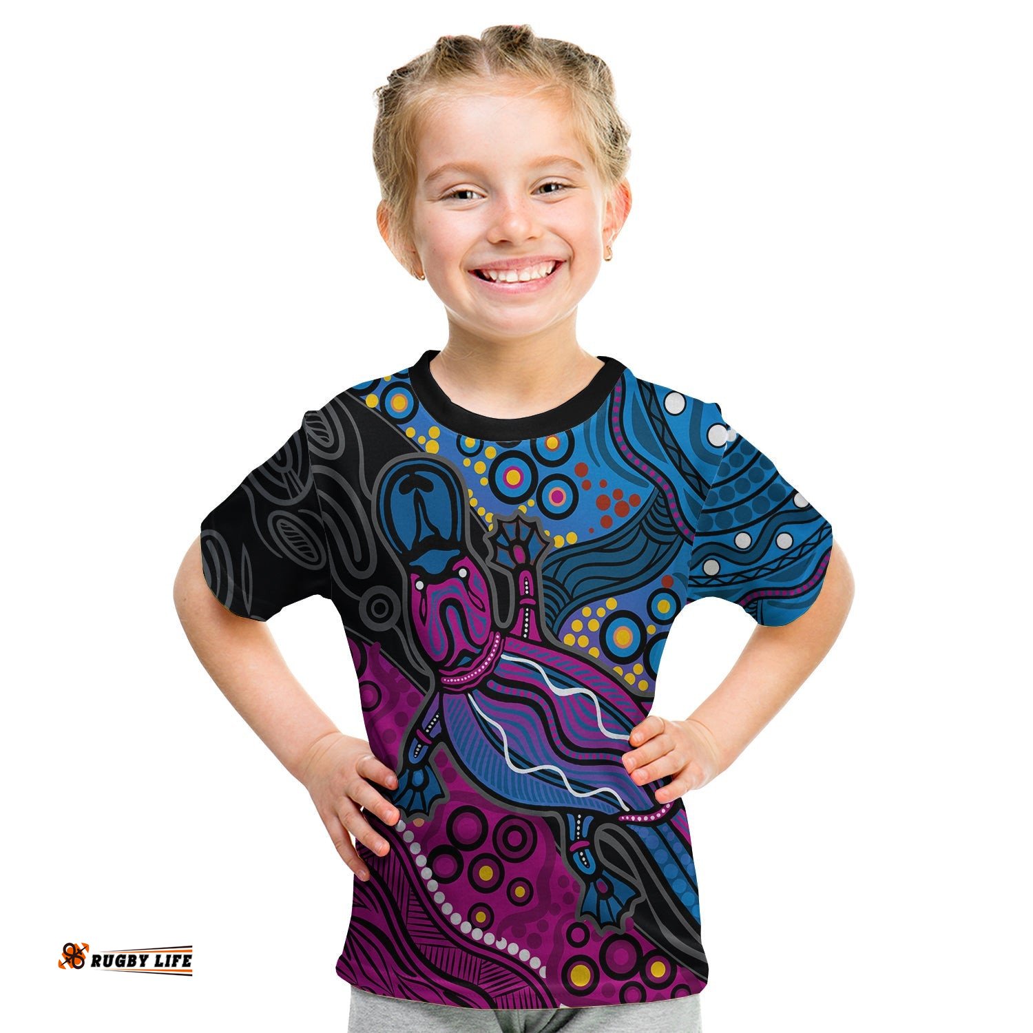 Aboriginal Platypus T Shirt KID Tribal No.3