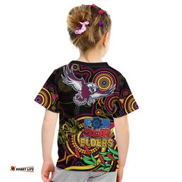 Sea Eagles Rugby Aboriginal Art Kid T Shirt NAIDOC Indigenous Tribal