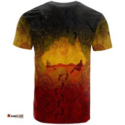 Kid Aboriginal T-Shirts, Australian Map with Indigenous Color