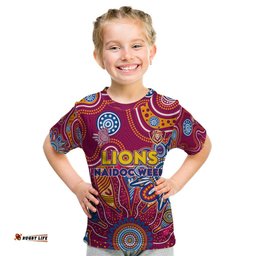 Personalised Crows NAIDOC Week 2024 Kid T Shirt Aussie Aboriginal Art