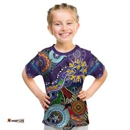 Personalised Storm NAIDOC Week 2024 Kid T Shirt Australia Aboriginal Dot Painting