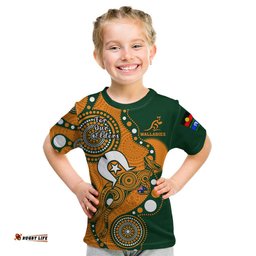 Wallabies Rugby NAIDOC Kid T Shirt Aboriginal Camouflage Lest We Forget