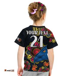 Custom Personalised AFL Adelaide Football The Crows 1990 Aboriginal Kid T Shirt