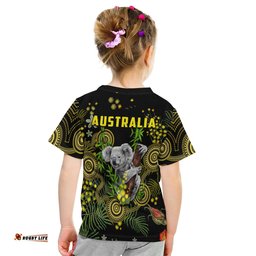 Golden Wattle T Shirt KID Australia Acacia Pycnantha Mix Aboriginal