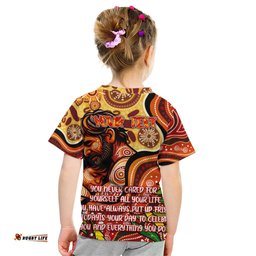 Custom Father's Day Australia Kid T Shirt Best Dad Ever Aboriginal Art