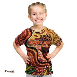 Custom Father's Day Australia Kid T Shirt Best Dad Ever Aboriginal Art