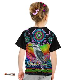 Personalised Australia Sagittarius Kookaburra Zodiac Kid T Shirt Auz Astrology Aboriginal - Rainbow
